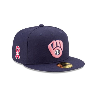 Sapca New Era Milwaukee Brewers MLB Mother's Day 59FIFTY Fitted - Albastri